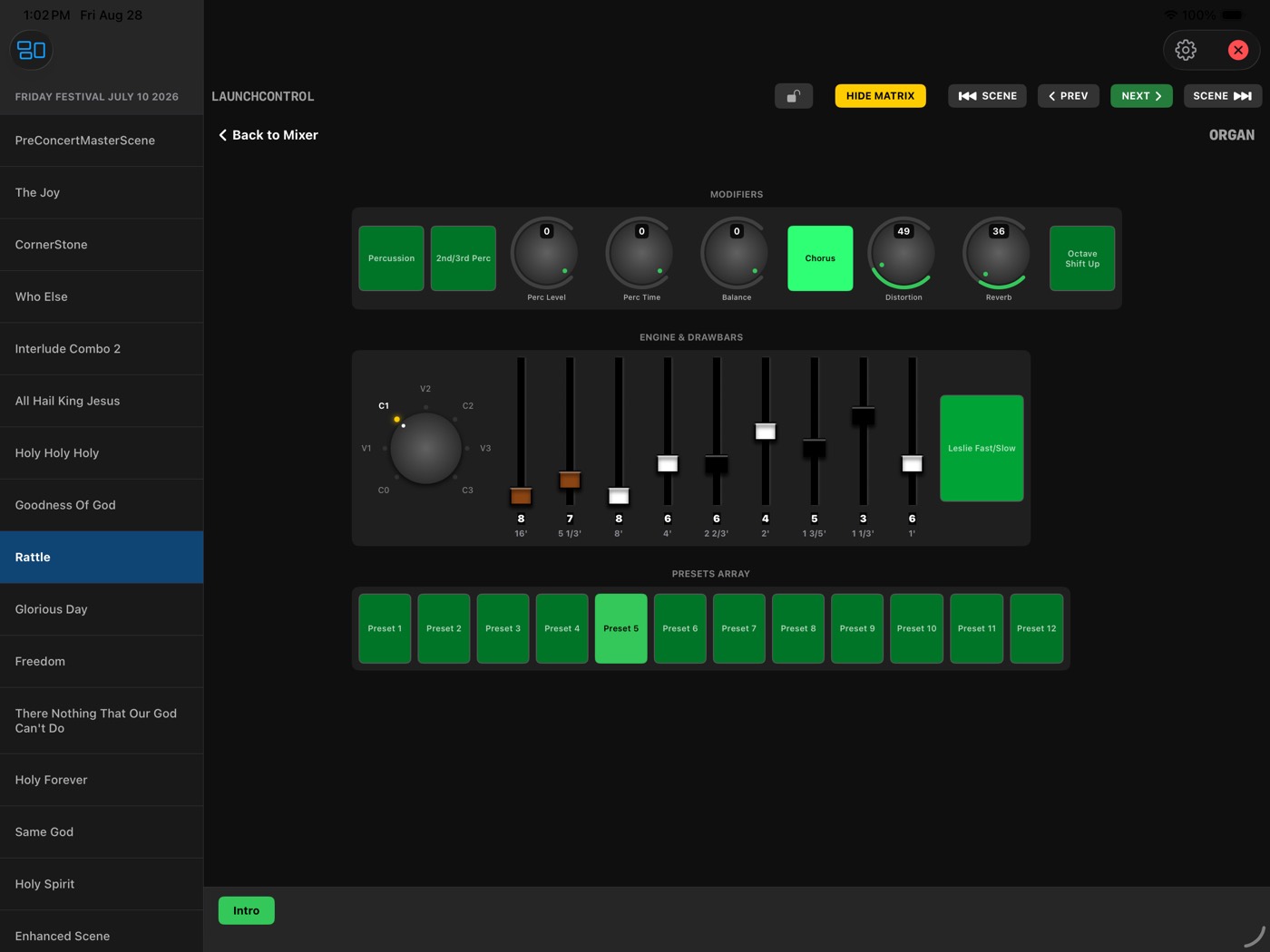 Organ SubScreen